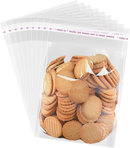 Miniatura 7 de JOYIT Bolsas de celofán autosellantes de 4 x 4 pulgadas, 200 bolsas transparentes resellables para galletas, para regalos, golosinas, regalos