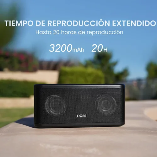 Miniatura 4 de DOSS SoundBox Plus Altavoz Bluetooth con Sonido Superior, Bluetooth 5.0, Emparejamiento Estéreo Inalámbrico, Micrófono Incorporado, 20H