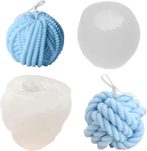 Miniatura 5 de 2 piezas de moldes de vela de burbujas 3D, moldes de cilindro y cubo de silicona para hacer velas y jabón de bricolaje