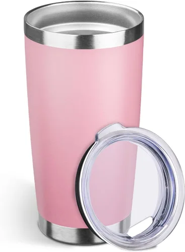 Miniatura 27 de StarSpeed Vaso de 20oz a granel con tapa, acero inoxidable de doble pared aislada al vacío, taza de café con recubrimiento de polvo para bebidas