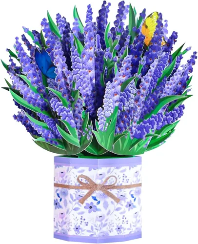 Miniatura 12 de ROBBEAR Tarjeta emergente, tarjeta de felicitación 3D de mariposa y flor con sobre para cualquier ocasión, cumpleaños, día de la madre, aniversario