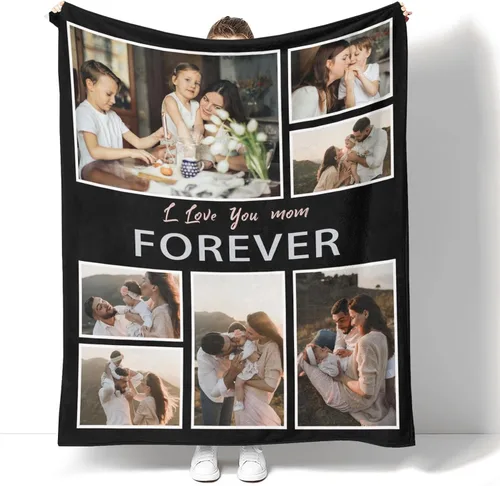 Manta personalizada con imagen, manta de fotos personalizada, manta personalizada para el día de San Valentín con imágenes, manta personalizada para
