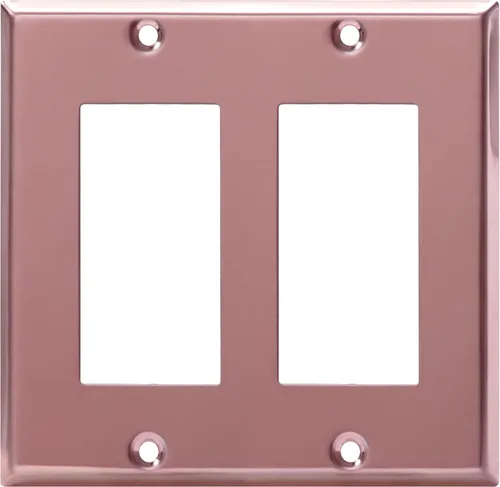 Miniatura 18 de ENERLITES Placa de pared metálica decorativa para receptáculo o interruptor, acero inoxidable 201, resistente a la corrosión, tamaño 2-Gang 4.50" x