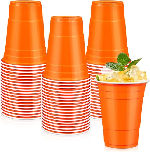 Miniatura 21 de LANLISA 50 vasos de plástico verdes, vasos desechables de 16 onzas, vasos para beber para el día de San Patricio, suministros de fiesta de Navidad