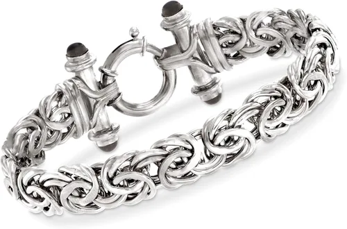 Miniatura 3 de Ross-Simons Sterling Silver Byzantine Bracelet With Black Onyx