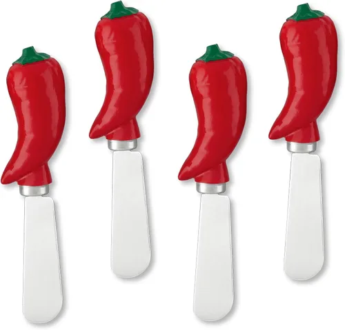 Miniatura 5 de UP UPware - Esparcidores de queso de abeja, pintados a mano con cuchillas de acero inoxidable para untar queso crema, mantequilla, mermelada