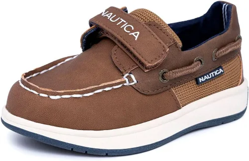 Nautica Mocasines para niños y niños, zapatos náuticos casuales de una correa - (bebéniño pequeño)