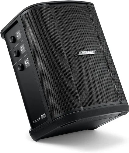 Bose S1 Pro+ Sistema PA todo en uno - Sistema PA inalámbrico con alimentación, opciones de posicionamiento múltiple, asa ergonómica de transporte,