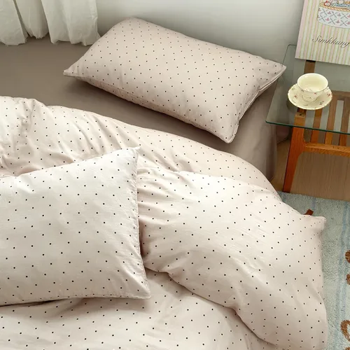Miniatura 44 de Polka Dot Twin XL Duvet Cover Pink Zipper Twin XL Comforter Cover Cotton Double Gauze Cute Soft Duvet Cover Set with 2 Pillowcases Boho Girls