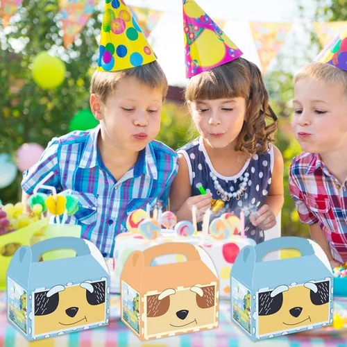 Miniatura 4 de Bolsas de dulces de fiesta de perro azul de dibujos animados, 16 unidades, cajas de regalo de regalos familiares para niños y niñas, suministros