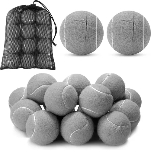 Miniatura 8 de Macarrie 12 pelotas de tenis precortadas para sillas, pelotas deslizantes, protectores de suelo para patas de silla, fundas para pies de silla
