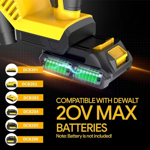 Miniatura 6 de Sierra de calar inalámbrica compatible con batería Dewalt de 20 V Max (sin batería), sin escobillas, velocidad variable, cortes biselados de 45°, 3