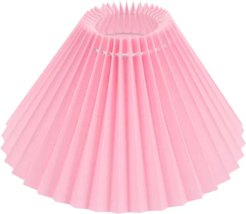 Housoutil Linda lámpara de tela cubierta de bricolaje plisado elegante luces de techo decoración del hogar