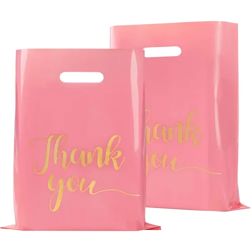 Miniatura 9 de Paquete de 100 Bolsas de Compras Negras de Agradecimiento para Pequeñas Empresas - 9"x12" Extra Gruesas 2.36 Mil Bolsas de Agradecimiento de Negro