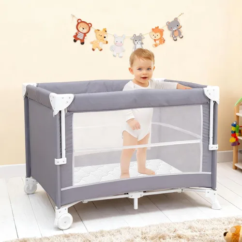 Miniatura 8 de Protector de colchón transpirable Pack and Play (38 x 26 x 1.5 pulgadas), protector de colchón impermeable con parte inferior antideslizante