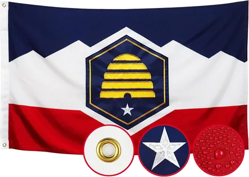 Miniatura 20 de Bandera del estado de Nuevo México de doble cara 3 x 5 para exteriores, las banderas NM de larga duración, nailon 210D resistente, rayas cosidas