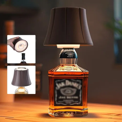 Miniatura 16 de WILIT Lámparas inalámbricas con pantalla de botella para lámparas de mesa, luces de barra de 3 niveles de brillo para bar de casa, lámpara