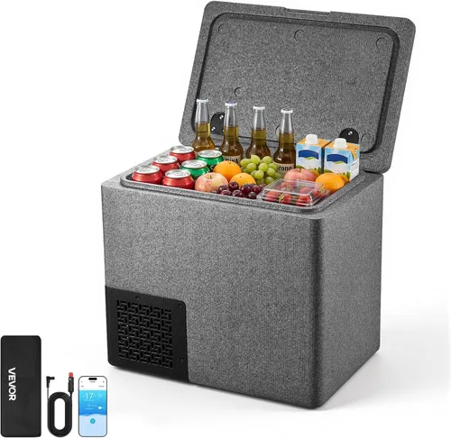 Miniatura 13 de VEVOR Refrigerador de automóvil, refrigerador de coche de 12 voltios, refrigerador portátil de congelador de una sola zona de 9 L, rango ajustable