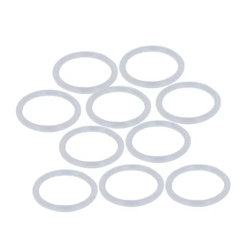 Othmro 10 anillos de sellado de silicona planos blancos de 0.591x0.748x0.079 in (IDxODxTHK) junta tórica redonda para grifo, ducha, arandelas,