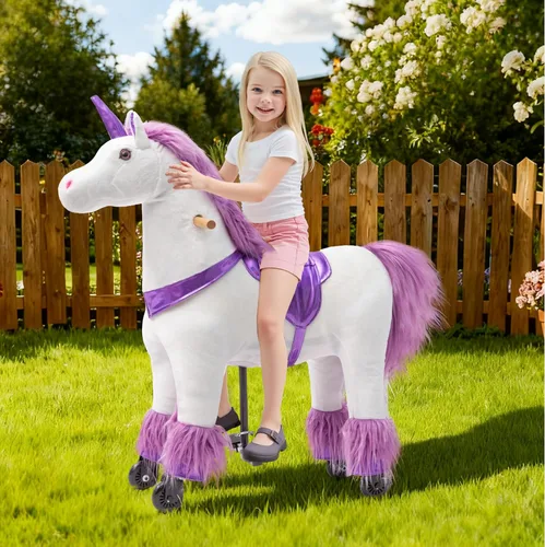 Miniatura 8 de Paseo en unicornio en juguetes, Paseo en unicornio para niñas de 6 años hasta adultas, Paseo en unicornio en juguetes, Unicornio mecánico de peluche