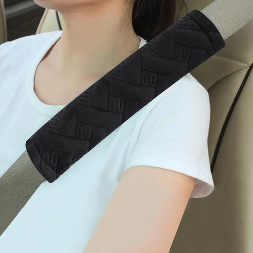 Miniatura 14 de Amooca Fundas Suaves para Cinturón de Seguridad del Automóvil Almohadillas de Hombro para Cinturón de Seguridad 2 PCS Ajuste Universal para Todos A