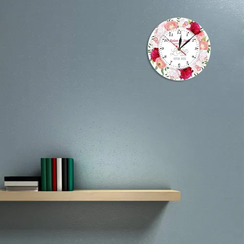 Miniatura 6 de The Geeky Days A True Love Story Never Ends Nombre personalizado Fecha de matrimonio Reloj de pared de cuarzo silencioso moderno Reloj de pared
