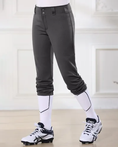 Miniatura 7 de Stelle Pantalones de sóftbol para niñas, pantalones de béisbol para jóvenes, pantalones de lanzamiento rápido con bolsillos, camiseta para niños