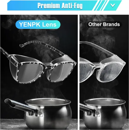 Miniatura 7 de 4 Pack Safety Glasses Goggles For Women Anti Fog, Cute Protective Eyewear for Nurses, ANSI Z87+ Anti-Blue Light