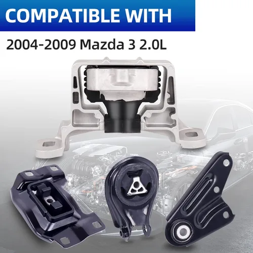 Miniatura 2 de Juego de soporte de motor de 4 piezas para 2004-2009 3 2.0L - Kit de soporte de reducción de vibraciones - Reemplaza A4402 A4404 A4405 A4418