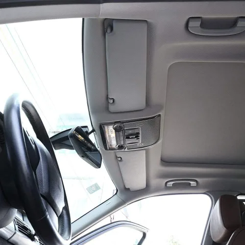 Miniatura 5 de Pegatinas de marco de luz de lectura de techo de fibra de carbono suave para BMW X5 E70 X6 E71 2008-2013 (fila delantera)
