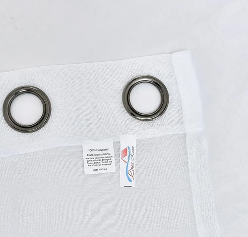 Miniatura 5 de LinenZone - Cortinas semitransparentes con ojales Blanco