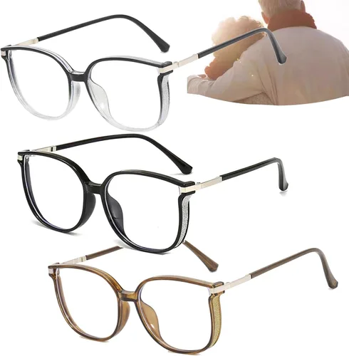 Miniatura 9 de Gafas de lectura de luz anti-azul portátiles de moda para mujer, con diamantes brillantes