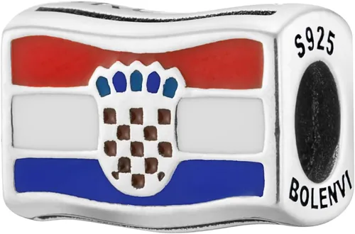 Miniatura 54 de Bolenvi Banderas Travel Country, dijes para el día de la madre, plata de ley 925 para pandora y pulseras o collares similares, joyería para mujeres