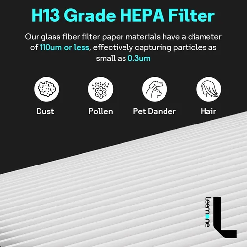 Miniatura 5 de Leemone Filtro de carbono HEPA 2 en 1 para Dyson PH01 HP06 TP06 HP07 TP07 HP09 TP09 TP10 HP10 Puri-fier de aire de vidrio combinado de 360°, 1