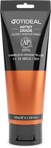 Miniatura 40 de GOTIDEAL - Pintura acrílica sienna tostado, tubos de 4.1 oz, no tóxicas, duradera, para pintor adulto o niño y para lienzo, madera, arcilla, tela