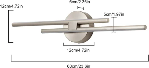 Miniatura 4 de EDISLIVE Lámpara LED Regulable Moderna para Tocador, Accesorios de Iluminación de Pared para Tocador de Baño, Accesorios de Iluminación para Espejo