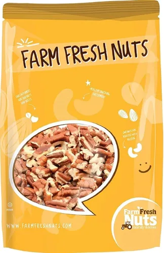 Nueces pecanas de Georgia picadas y sin cáscara (5 libras) – Seleccionadas a mano para frescura y calidad – Bolsa de sabor sureño – Ideal para