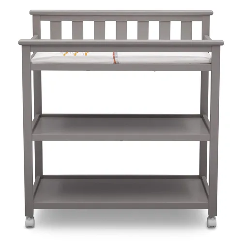 Miniatura 6 de Delta Children Cambiador plano con ruedas y cambiador - Certificado Greenguard Gold, gris
