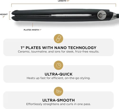 Miniatura 4 de Cocco® Plancha plana GNS V3 de 1" – Plancha de pelo profesional avanzada y peinado con tecnología Nano GNS Triplex