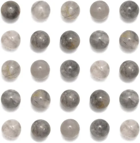 Miniatura 27 de NCB - 200 cuentas sueltas de turquesa africana de 0.15 pulgadas (4 mm) para joyería, cuentas semipreciosas naturales redondas y suaves con espaciador