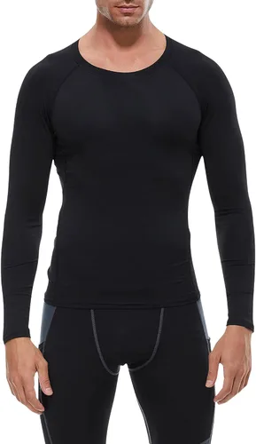 Miniatura 2 de Camisetas deportivas de manga larga de compresión para hombre (paquete de 3)
