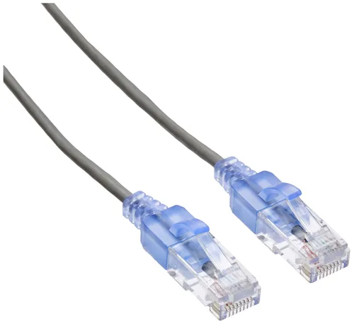 Miniatura 76 de Monoprice Cat6A - Cable de conexión Ethernet de 6 pulgadas, negro, UTP, 30 AWG, 10G, cable de cobre puro desnudo, sin enganche, RJ45, serie SlimRun