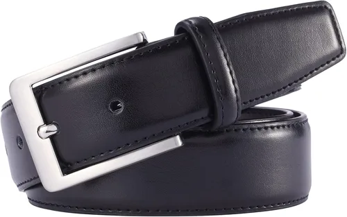 Miniatura 3 de XOUXOU Cinturones de Cuero Casuales para Hombre de Jeans Cinturón Clásico de Trabajo de Negocios de Vestir con Hebilla de Punta para Hombres