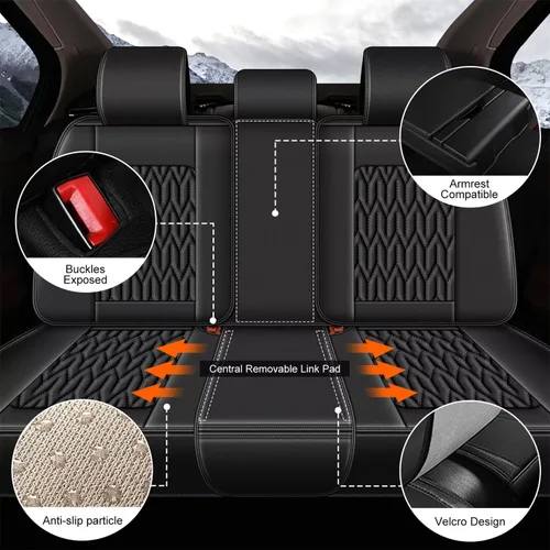 Miniatura 3 de AOMSAZTO Funda de asiento de automóvil personalizada para Toyota RAV4 2007-2026, protector de cojín de asiento de automóvil, impermeable, de piel