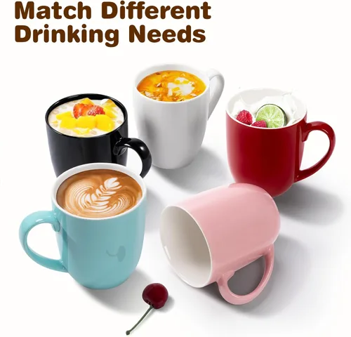 Miniatura 8 de Urbanstrive Taza de café grande de 16 onzas con asa, taza de té, taza de café novedosa para hombres y mujeres, trabajo de oficina, color azul