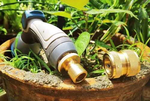 Miniatura 4 de PLG - Conectores de manguera de jardín de latón de conexión rápida de 3/4 pulgadas - A prueba de fugas para boquillas, riego y lavado de autos
