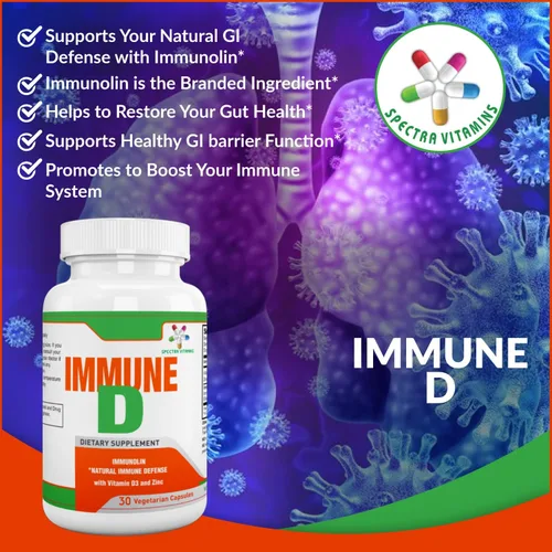 Miniatura 3 de Suplemento inmune D con inmunolina, vitamina D3, zinc para hombres, mujeres, adultos y personas mayores, recomendado para todo el año, 30 cápsulas