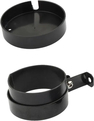 Miniatura 7 de Riloer Kit de soporte de reubicación de montaje lateral, 2 piezas de soporte de metal negro + soporte de instrumentos de motocicleta de fondo alto