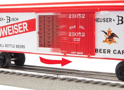 Miniatura 8 de Lionel Anheuser Busch Budweiser - Juego de tren eléctrico de calibre O Bluetooth 5.0 con control remoto, control de voz, luces, sonidos y humo, a