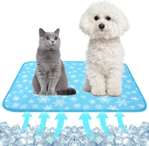 Miniatura 24 de NACOCO - Colchoneta refrescante para mascotas, para gatos, perros, cojín de verano, refrescante, cómoda, suave para mascotas y adultos Rosa
